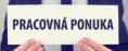 PRACOVNÁ PONUKA - vychovávateľ/ka